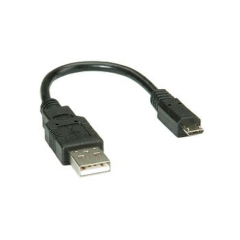 Roline USB2.0 kabel TIP A(M) na Micro USB B(M), 0.15m