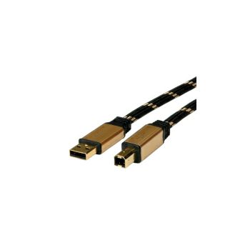 Roline GOLD USB2.0 kabel TIP A/B M/M, 1.8m