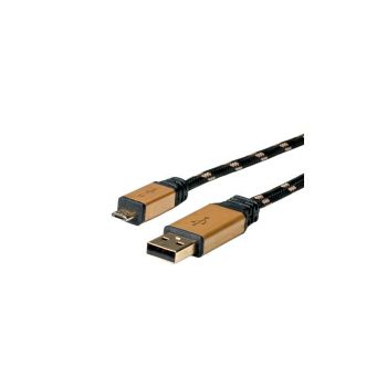 Roline GOLD USB2.0 kabel TIP A(M) - Micro B(M), 1.8m