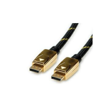 Roline GOLD DisplayPort kabel v1.4, DP-DP M/M, 3.0m, crno/zlatni