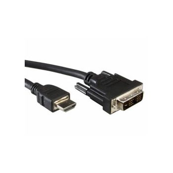 Roline VALUE DVI kabel, DVI (18+1) M na HDMI M, 5.0m