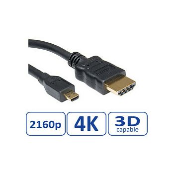 Roline HDMI kabel sa mrežom, TIP A (M) - TIP D (M) (micro), 2.0m