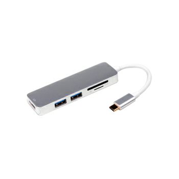 Roline USB-C docking station, 4K HDMI, 2×USB 3.1 Gen 1, 1×SD/MicroSD čitač kartica