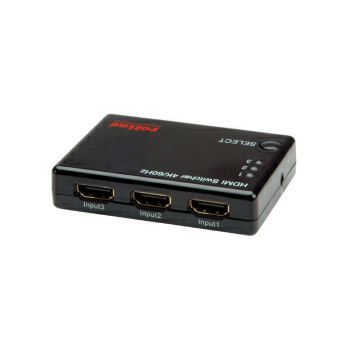 Roline 4K HDMI preklopnik, 3-way + daljinski upravljač