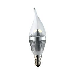EcoVision LED žarulja E14 svijeća Phenix, 3W, 230lm, 2700K, topla-bijela, dimmable, srebrna