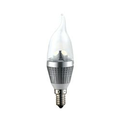 EcoVision LED žarulja E14 svijeća PhenixS, 3W, 230lm, 2700K, topla-bijela, dimmable, srebrna