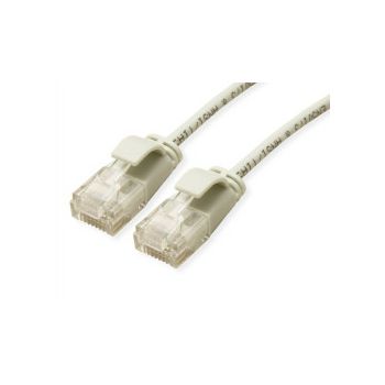 Roline UTP Data Center Patch kabel, Cat.6A (Class EA), LSOH, Slim, 0.15m, sivi