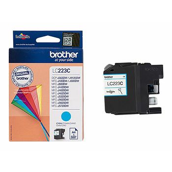 BROTHER LC223C ink cyan 550pages Black