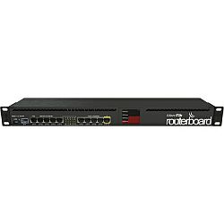Mikrotik RouterBOARD 2011UiAS-RM with Atheros 74K MIPS CPU, 128MB RAM, 1xSFP port, 5xLAN, 5xGbit LAN, RouterOS L5, 1U rackmount case, PSU, LCD panel