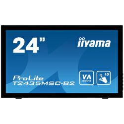IIYAMA 24" ProLite T2435MSC-B2 (23.6") Full HD PCAP 10P Touchscreen VA LED, 6ms, 215cd/m2, 3000:1, zvučnici, DVI-D/HDMI/DP, 2× USB2.0, ugrađena Web kamera/mikrofon, crni