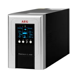 AEG UPS Protect C 1000VA/900W, VFI, On-line double conversion, floor standing, automatic bypass, RS232 interface