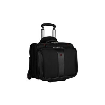 Wenger torba Patriot 2 za 17", dodatni slim case za 15.6" prijenosnik sa kotačima, crna