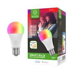 WOOX WiFi Smart LED RGB+CCT žarulja E27, 10W, 806lm, 2700-6500K dimabilna, WooxHome app, glasovna kontrola - Alexa & Google Assistant (R9074)