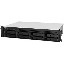 Synology RS1221+ RackStation 8-bay NAS server, AMD Ryzen V1500B Quad-Core 2.2 GHz, 4GB DDR4, Hot-Swap 2.5"/3.5" HDD, 4xG-LAN, USB3.2 Gen1×2, eSATA×1