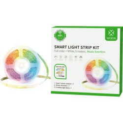 WOOX WiFi Smart LED traka RGB + muzička funkcija, 5m, 24W, 3000K-6500K, vodootporna, WooxHome app, glasovna kontrola - Alexa & Google Assistant (R5149)