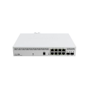 Mikrotik Cloud Smart Switch CSS610-8P-2S+IN, 8×G-LAN PoE-out, 802.3af/at, 2×SFP+ 10G, SwOS, desktop kučište, PSU
