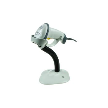 Zebra LS2208 1D laserski barcode čitač + stalak, USB, svijetlo sivi