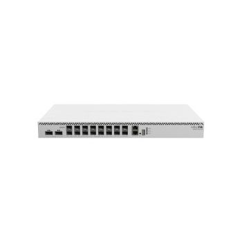 Mikrotik Cloud Router Switch 518-16XS-2XQ-RM, 750 MHz CPU, 64MB RAM, 2×100G QSFP28, 16×25G SFP28, 1×100Mbit, USB-A, RouterOS L6, 1U rackmount kućište, 2×hot-swap PSU, 4×hot-swap ventilatori