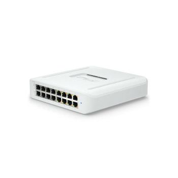 Ubiquiti UniFi Managed 16-port Gigabit Switch, 8-port PoE+, 45W (USW-LITE-16-PoE)