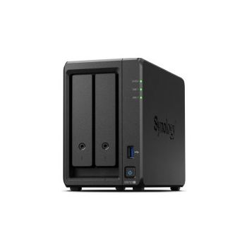 Synology DS723+ DiskStation 2-bay All-in-1 NAS server, 2.5"/3.5" HDD/SSD podrška, Hot Swappable HDD, Wake on LAN/WAN, 2GB, 2×G-LAN, USB3.2 Gen 1/eSATA