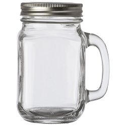 Čaša staklena sa drškom prozirna