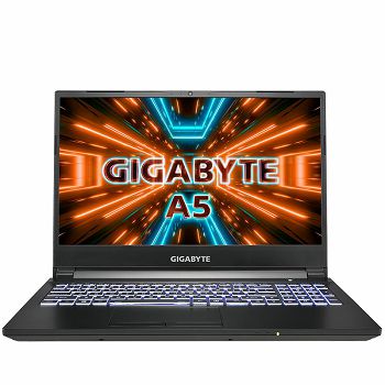 GIGABYTE Notebook A5 K1 15.6in (1920x1080@144Hz) IPS, AMD Ryzen 5 5600H, 16GB (2x8GB) DDR4 3200MHz, 512GB M.2 SSD (1 slot free), NVIDIA GeForce RTX 3060P 140W MGP, AX200 WiFi/BT, All-zone Backlit Keyb