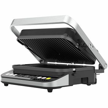 AENO Electric Grill EG5: 2000W, 2 heating modes - Lower Grill, Both Grills, 6 preset programs, Defrost, Max opening angle -180°, Temperature regulation, Timer, Removable double-sided plates, Plate s
