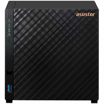 ASUSTOR Tower 4 bay NAS, Drivestor 4, Realtek RTD1296, Quad-Core, 1.4GHz, 1GB, 2.5GbE x1, USB3.2 Gen1 x2, WOW (Wake on WAN), Toolless installation, hardware encryption, EZ connect, EZ Sync, warranty: 