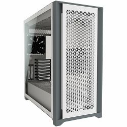 CORSAIR 5000D AIRFLOW Tempered Glass Mid-Tower ATX Case — White