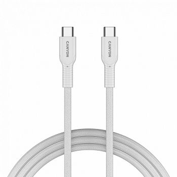 CANYON cable OnWire 60CL C-C 60W COLOR Braided 1m White
