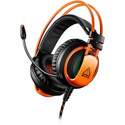 CANYON Gaming headset 3.5mm jack plus USB connector for vibration function, light control button, adjustable microphone and volume control, with 2in1 3.5mm adapter, cable 2M, Black, 0.44kg