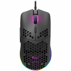 CANYON,Gaming Mouse with 7 programmable buttons, Pixart 3519 optical sensor, 4 levels of DPI and up to 4200, 5 million times key life, 1.65m Ultraweave cable, UPE feet and colorful RGB lights, Black, 