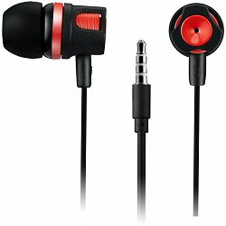 CANYON Stereo earphones with microphone, 1.2M, red