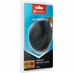 wireless Vertical mouse, USB2.4GHz, Optical Technology, 6 number of buttons, USB 2.0, resolution: 800/1200/1600 DPI, black, size: 86*115*71mm,90g