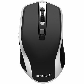 CANYON MW-19, 2.4GHz Wireless Rechargeable Mouse with Pixart sensor, 6keys, Silent switch for right/left keys,Add NTCDPI: 800/1200/1600, Max. usage 50 hours for one time full charged, 300mAh Li-poly b
