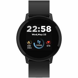 Smart watch, 1.3inches IPS full touch screen, Round watch, IP68 waterproof, multi-sport mode, BT5.0, compatibility with iOS and android, black , Host: 25.2*42.5*10.7mm, Strap: 20*250mm, 45g