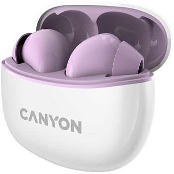 Canyon TWS-5 Bluetooth headset, with microphone, BT V5.3 JL 6983D4, Frequence Response:20Hz-20kHz, battery EarBud 40mAh*2+Charging Case 500mAh, type-C cable length 0.24m, size: 58.5*52.91*25.5mm, 0.03