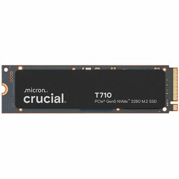 CRUCIAL T710 2TB PCIe Gen5 NVMe M.2 2280 SSD up to 14500 MB/s read and 13800 MB/s write, with heatsink
