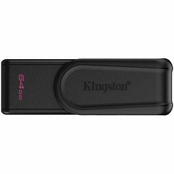 Kingston  64GB Portable USB 3.2 Gen 1 DataTraveler Exodia S (Black/Black)