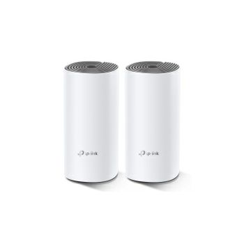 TP-Link AC1200 Deco E4 (2 pack) Whole-Home Mesh Wi-Fi, Dual-Band 300Mbps/867Mbps (2.4GHz/5GHz), 2×LAN, 2×interna antena, MU-MIMO, AP Mode, IPv6 Ready, Deco App, Cloud Support, Alexa & IFTTT