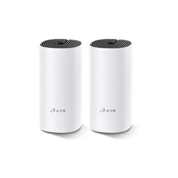 TP-Link AC1200 Deco M4 (2 pack) Whole-Home Mesh Wi-Fi, Dual-Band 300Mbps/867Mbps (2.4GHz/5GHz), 2×GLAN, 2×interna antena, MU-MIMO, AP Mode, IPv6 Ready, Deco App, Cloud Support, Alexa & IFTTT
