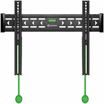 ONKRON Fixed TV Wall Mount for 43 to 85-inch Flat Panel TVs Digital Panels 68,2 kg, Black