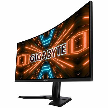 GIGABYTE GAMING Monitor 34", VA Curved 1500R, QHD 3440x1440@144Hz, AMD FreeSync Premium, Display HDR 400, 1ms (MPRT), 2x HDMI 2.0, 2x DP 1.4, 3.5 Jack, 2x 2W Speakers, Hight and Tilt Adjustable, 3y