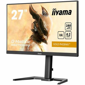 27inch Fast VA Gaming G-Master Gold Phoenix Free Sync Premium 1920x1080 at280Hz 300cd 4000:1 HDMI DP Speakers USB Black Tuner 15cm Height Stand