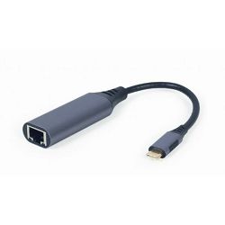 Gembird USB type-C Gigabit network adapter, space grey