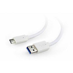 Gembird USB 3.0 AM to Type-C cable (AM CM), 1 m, white