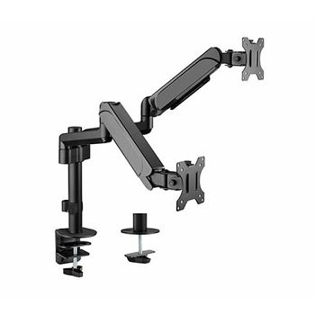 Gembird Adjustable desk 2-display mounting arm, 17”-32”, up to 9 kg