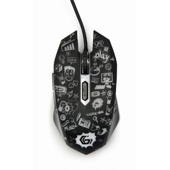 Gembird 6-button optical LED mouse, black