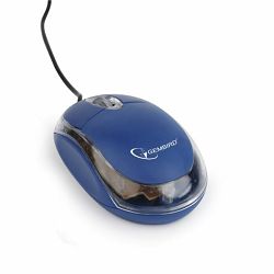 Optical mouse, USB, blue transparent