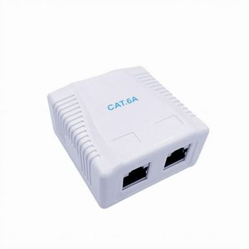 Gembird CAT6A FTP 2-port surface mount box